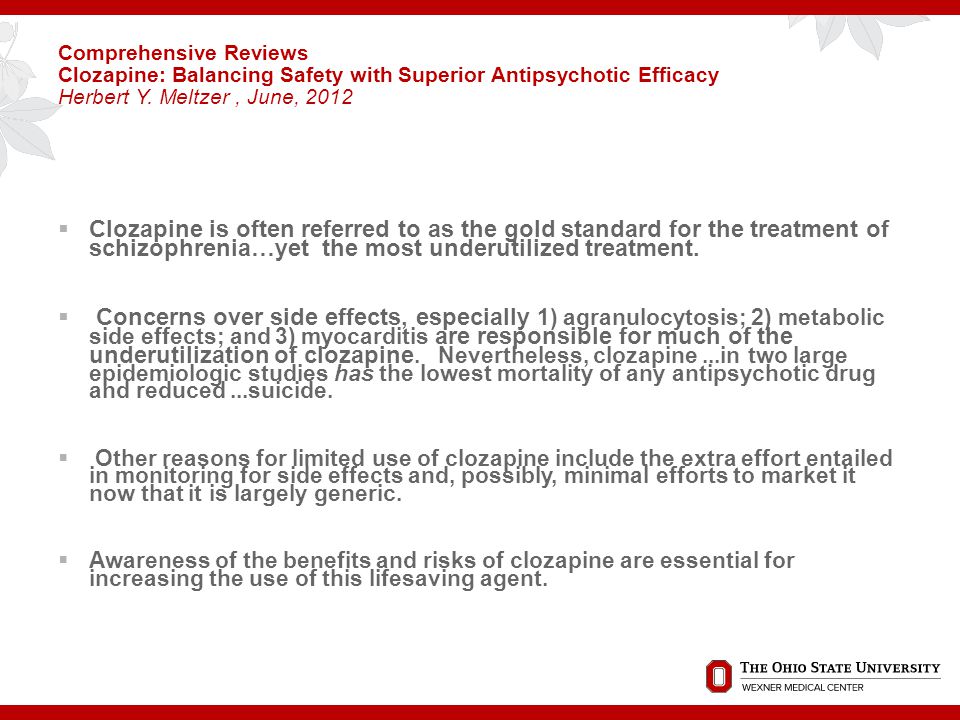 clozapine for the treatment-resistant